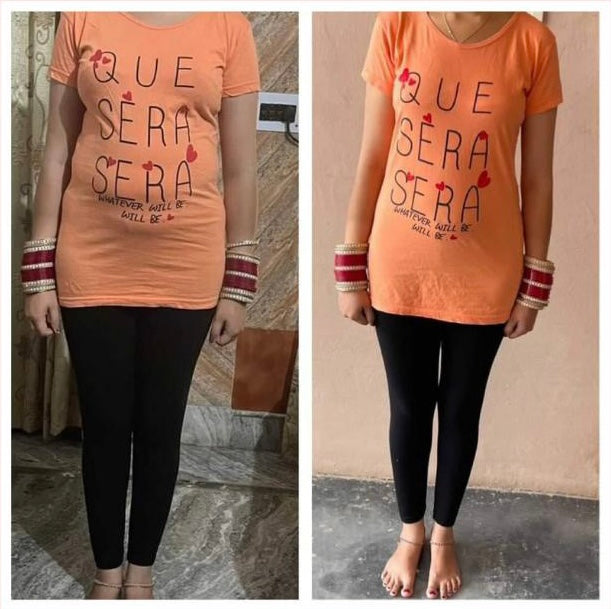 Before and after body transformation full length photo – GurleenChopra weight management client success