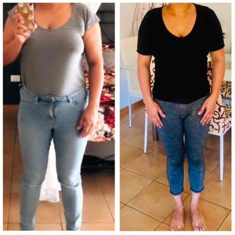 Before and after weight loss front view transformation – GC diet program client
