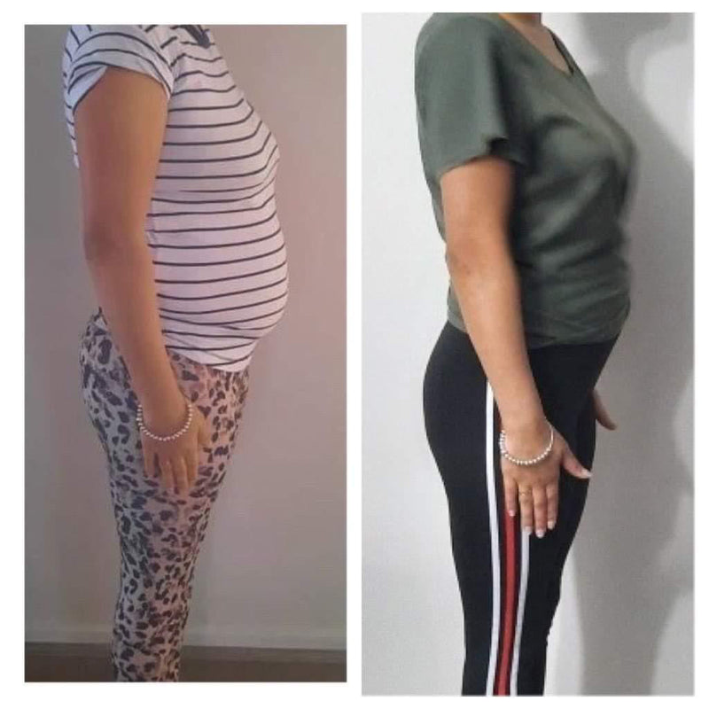 Before and after weight loss side profile transformation – GC diet client result