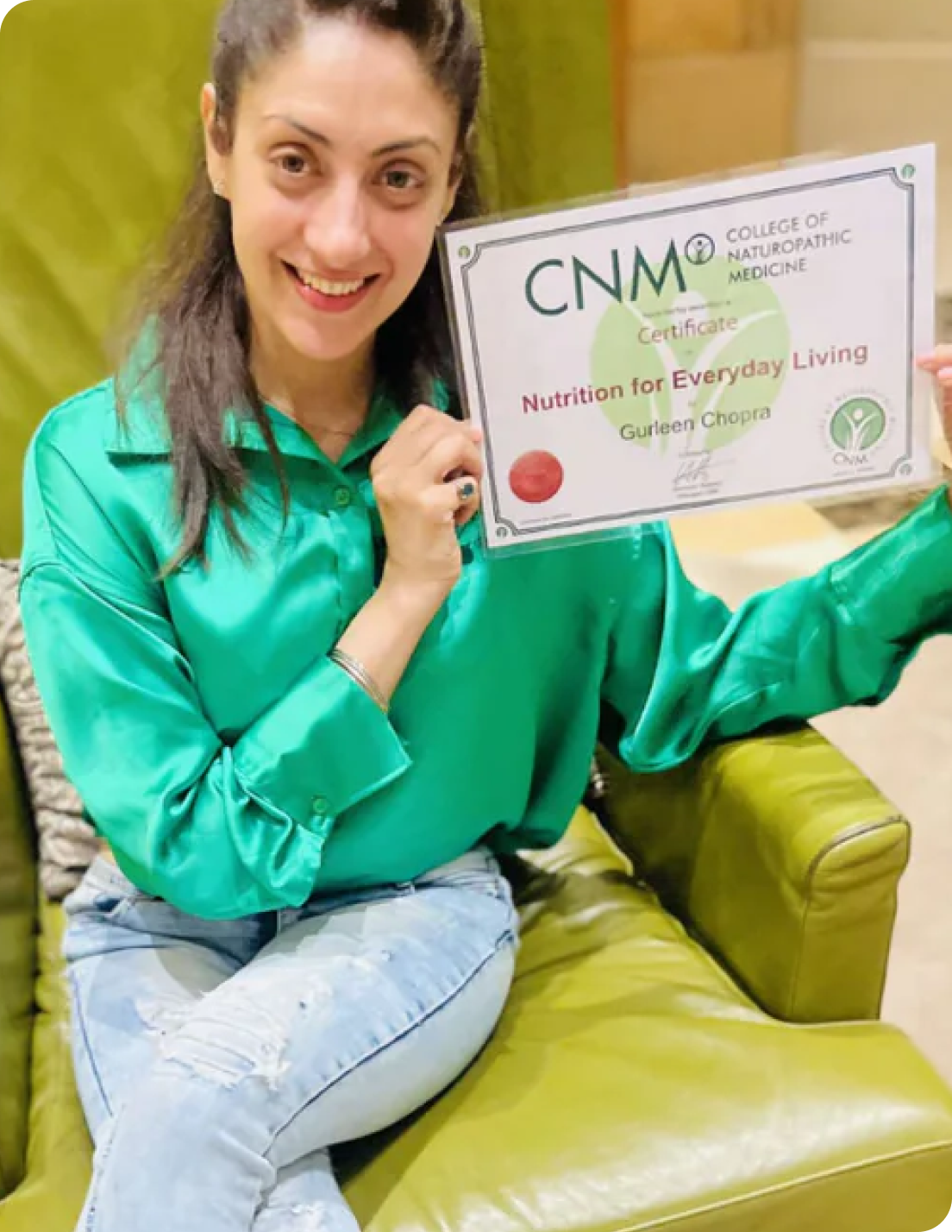 Gurleen Chopra, CNM UK certified nutrition coach