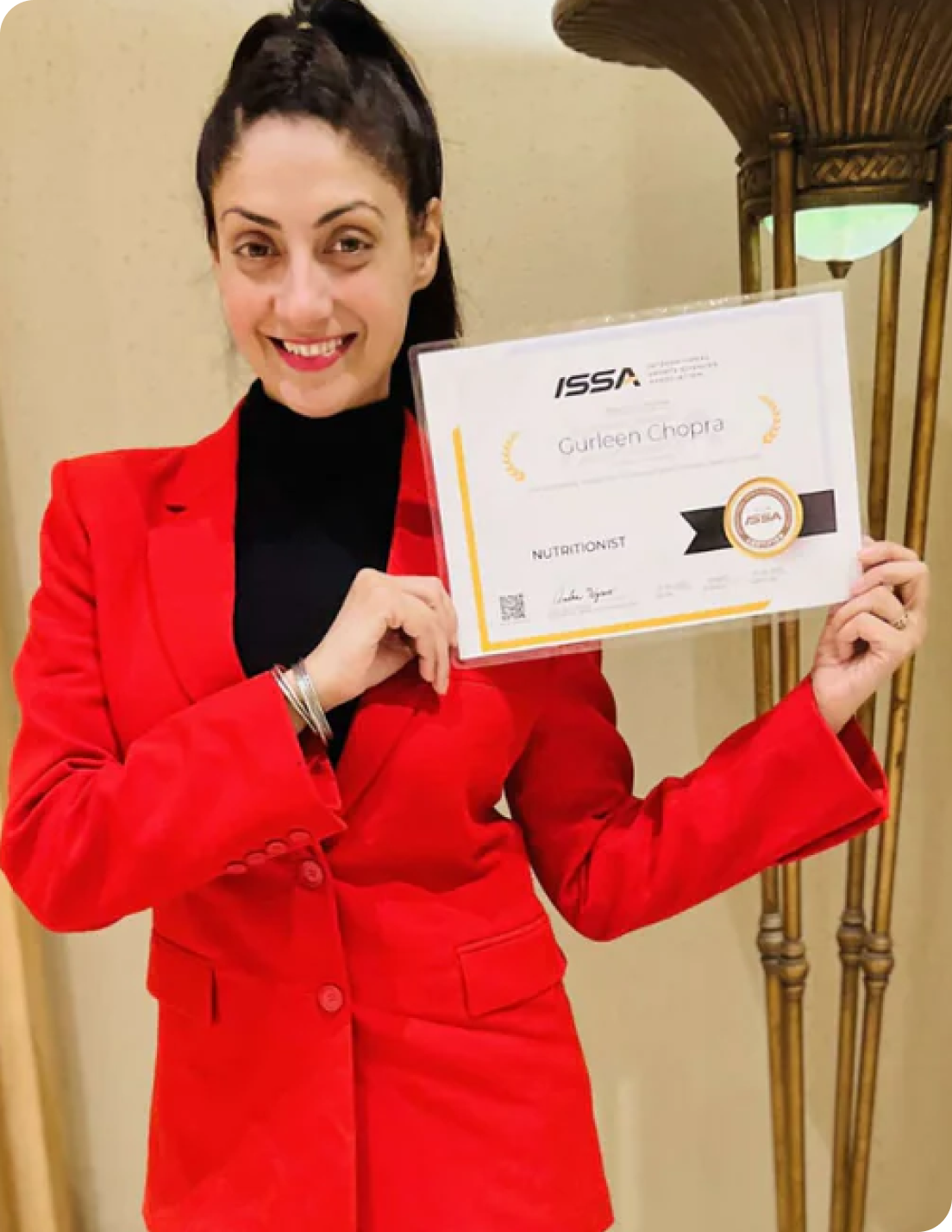Gurleen Chopra, ISSA USA certified nutritionist